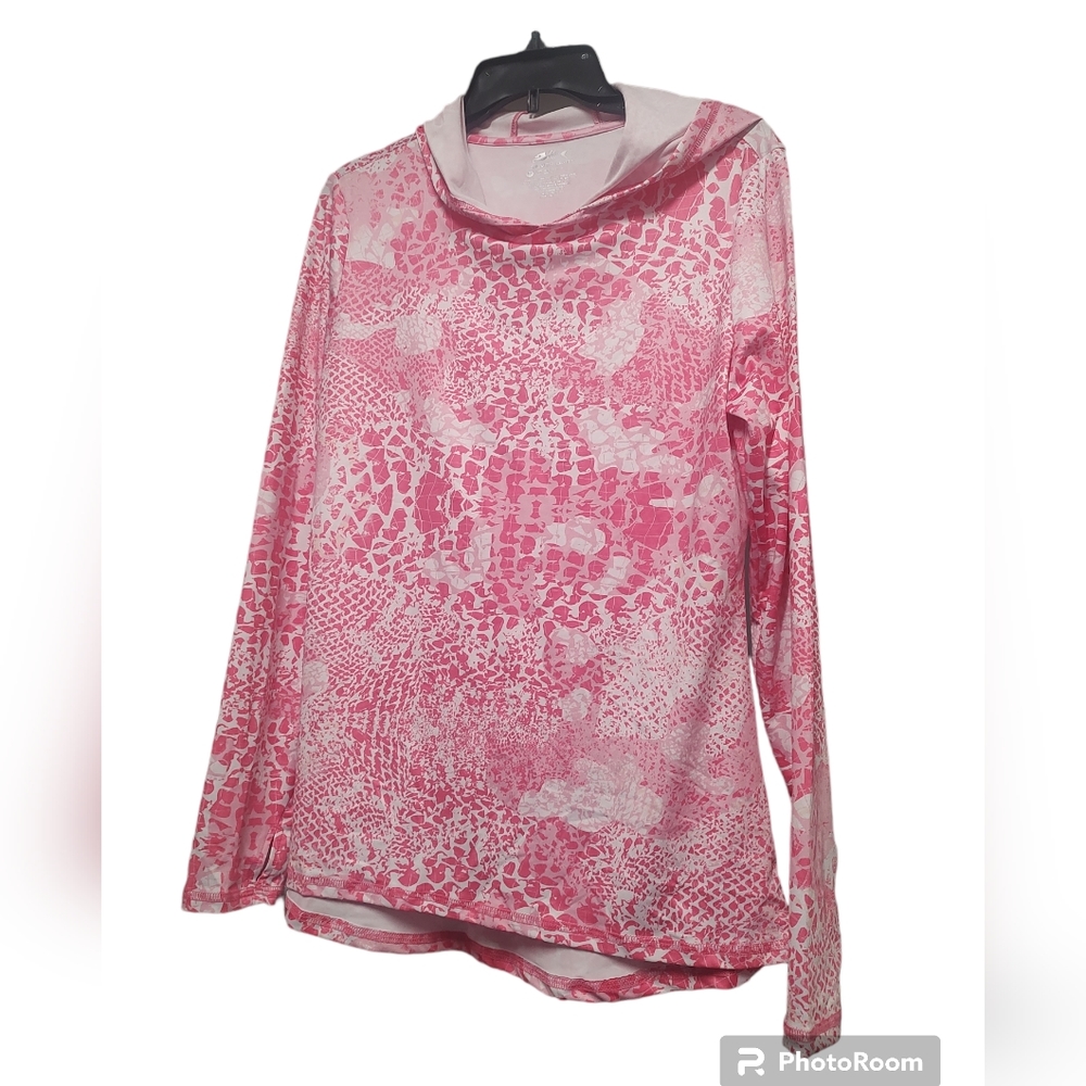 Silver Bait hooded shirt for women never been worn NWOT - pink and white